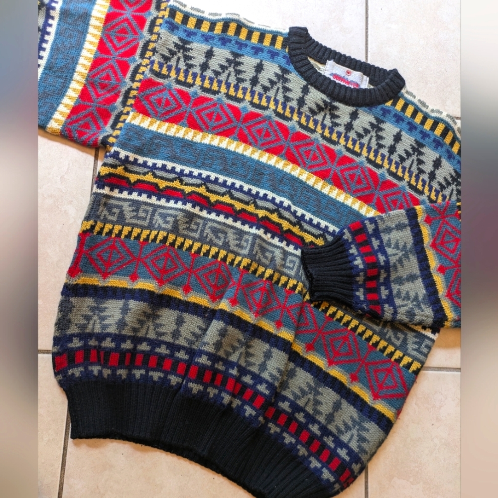 Vintage Obermeyer Ski Denali Style Wool Blend Sweater - Picture 2 of 9
